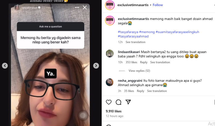 klarifikasi Tasya Farasya